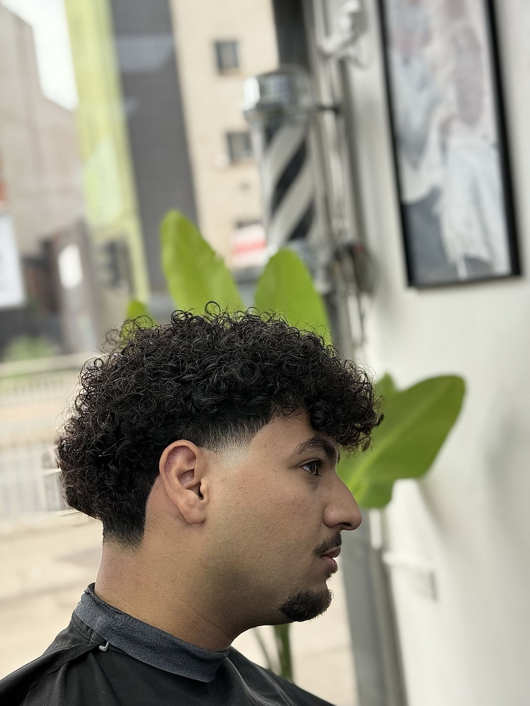Curly hair and a fresh fade at Baran’s Barber